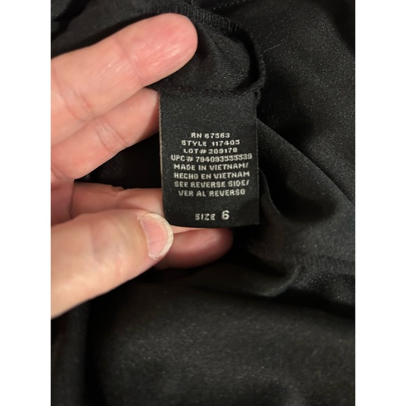 SLNY Fashions New York Black Lace Chiffon Sleeveless Cocktail Party Dress Size 6 - Picture 9 of 10